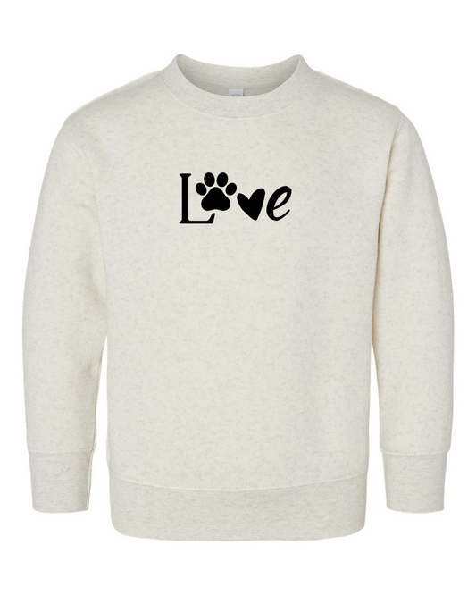 Toddler "Love" Crewneck Sweatshirt