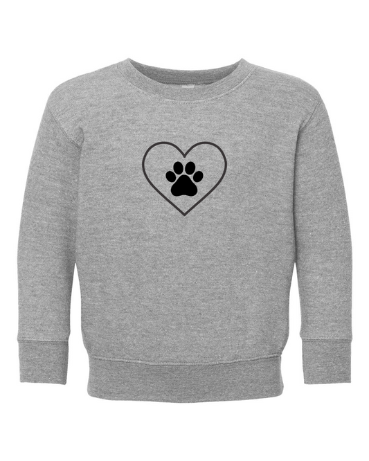 Toddler "Love Paw" Crewneck Sweatshirt