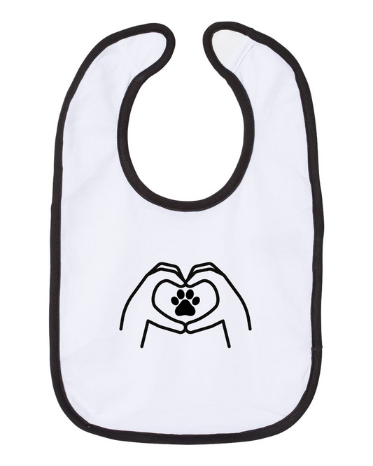 "Hand Heart" Bib