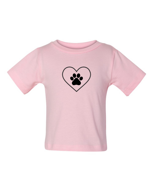 Infant "Love Paw" Short Sleeve